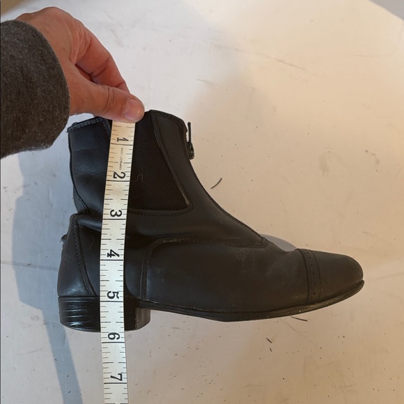 Black Leather Zip-Up Paddock Boots - Picture 6 of 6